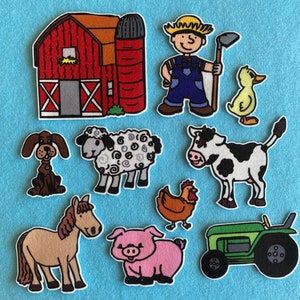 Old MacDonald Had a Farm Felt  Board Set  - Flannel Board Stories w animals. Preschool