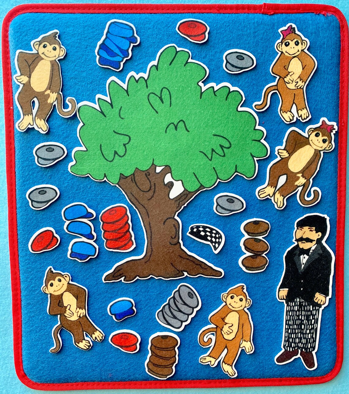 Caps for Sale Felt / Flannel Board Set Etsy