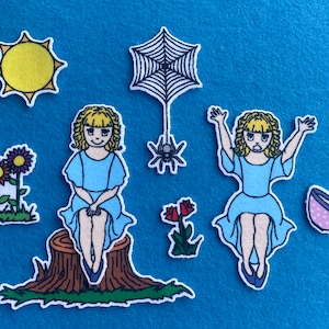 Little Miss Muffet Nursery Rhyme - Felt / Flannel Board Set, Great for Preschool, Toddler, Homeschool, Daycare