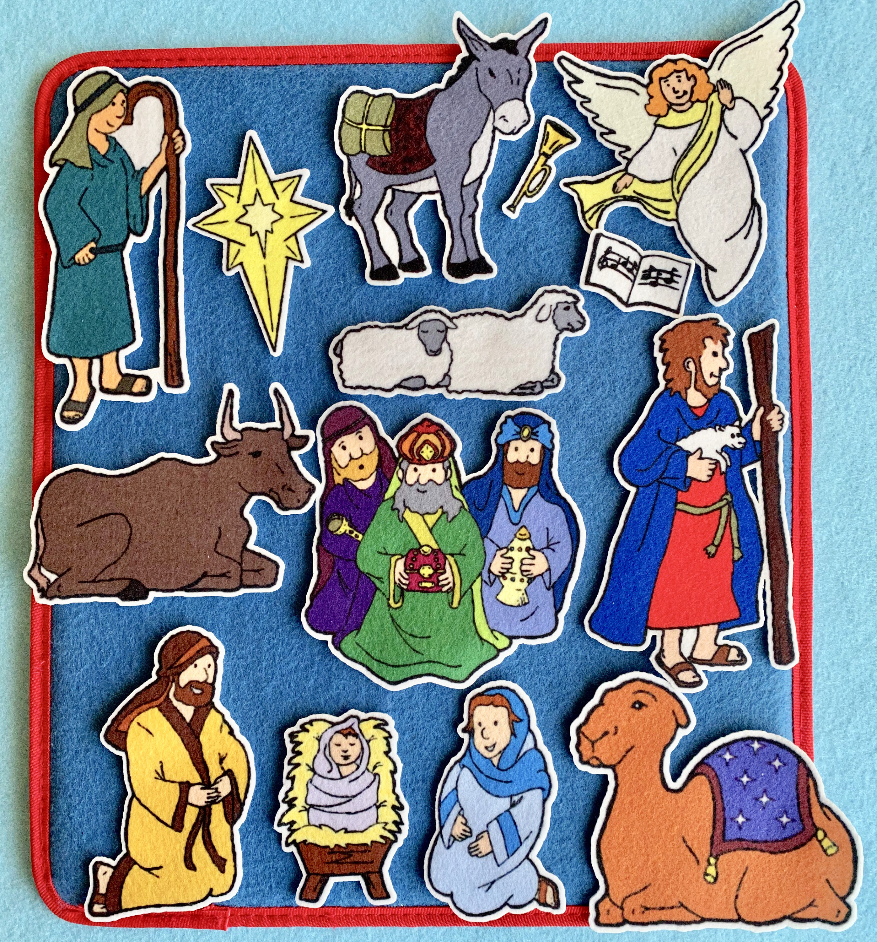 Set De Tablero De Fieltro Con Historias Bíblicas – Arca De Noé, Jonás, David Y Goliat Y La Natividad, Para Niños Pequeños