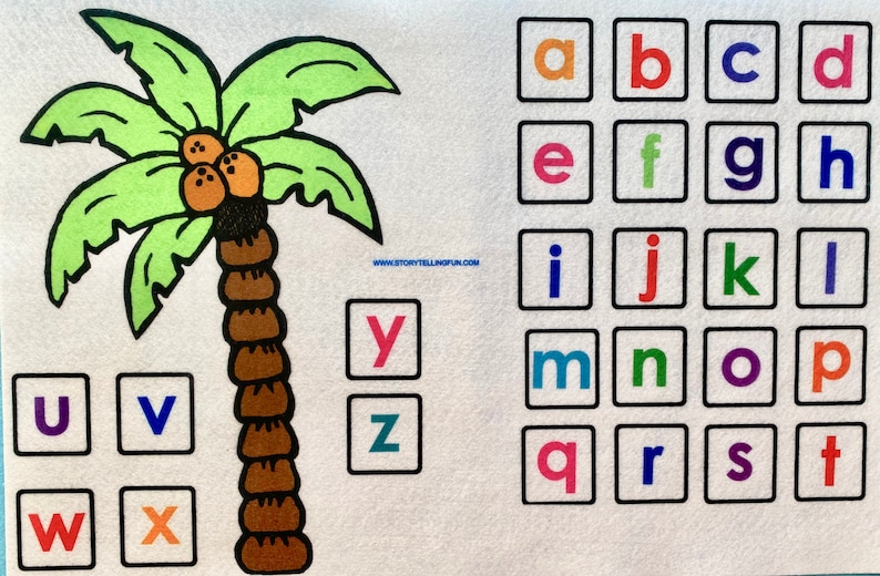 Chicka Chicka Boom Boom Felt / Flannel Board Story. Alphabet Etsy