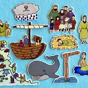 Jonah and the Whale Felt / Flannel Board Bible Story Set