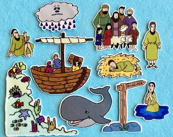 Jonah and the Whale Felt / Flannel Board Bible Story Set