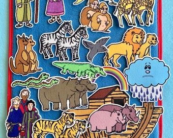 Noah's Ark Bible Story Felt / Flannel Board Set - Great for Sunday School