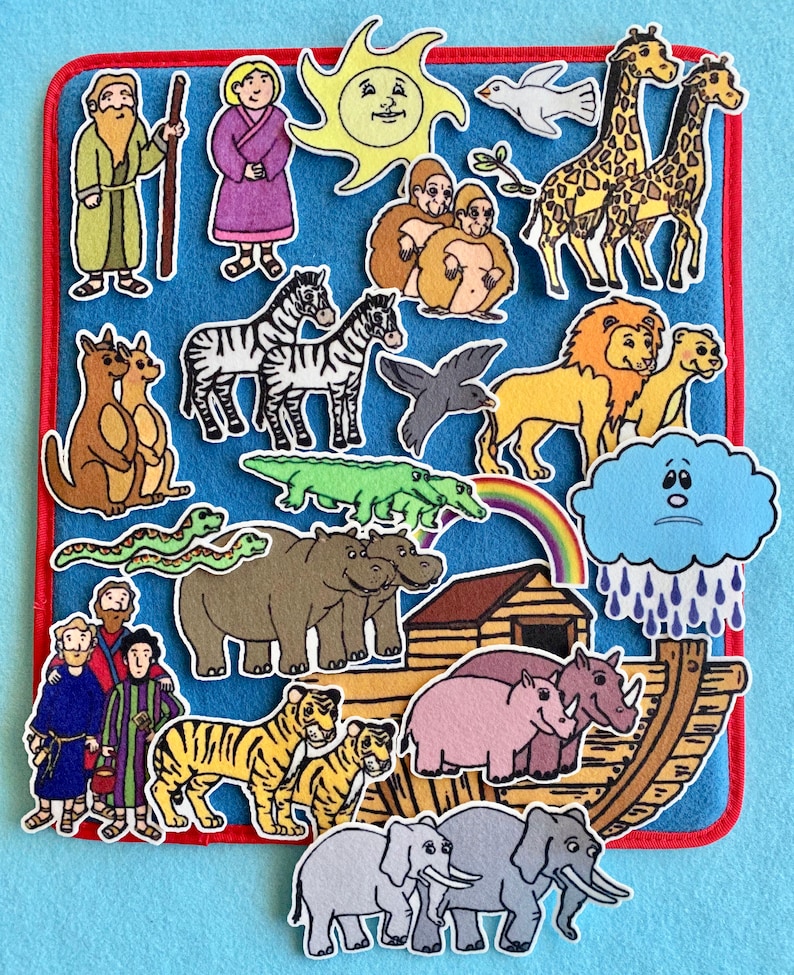 Noah's Ark Bible Story Felt / Flannel Board Set Great | Etsy