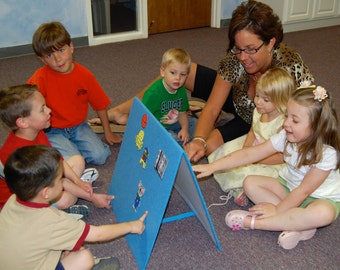 Double Sided Felt Board 19X20. Light weight & folds flat. No need for an easel. Preschool. Play. Home School Resources. Indoor Activities
