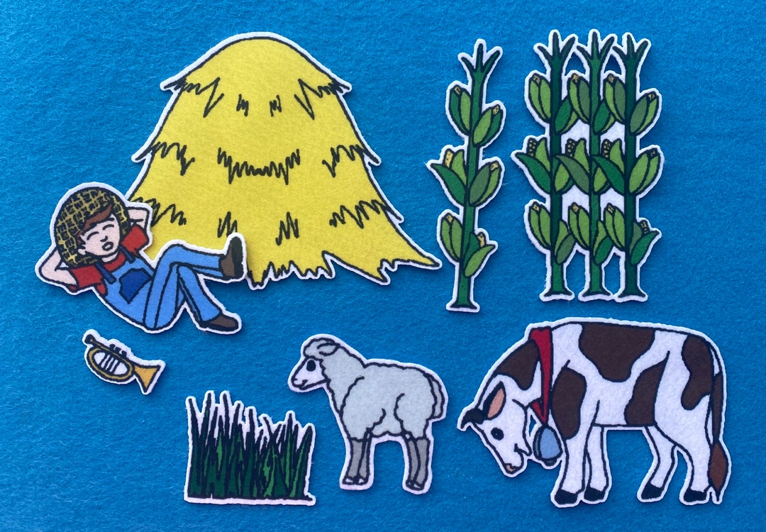 Little Boy Blue Nursery Rhyme Felt / Flannel Board Set, Great for