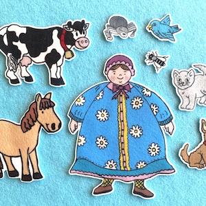 There was an Old Lady that Swallowed a Fly Felt / Flannel Board Set
