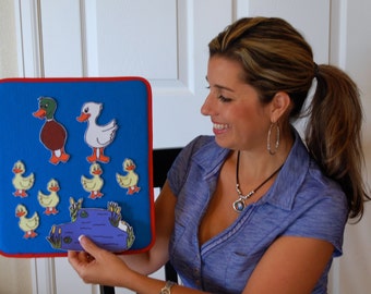 Storytelling Lap Board / Felt Board.  12X13. Elastic Strap on back makes it easy to hold. Home school. Indoor activities