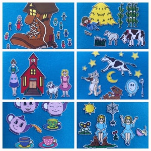 Bundle of 10 Nursery Rhymes Felt Board Sets. Choose your Quantity. Purchase a few or the entire collection. Great to use with quiet books.