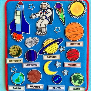 Space Adventures Solar System Felt Board Set Planets. Science . Home School activity image 5
