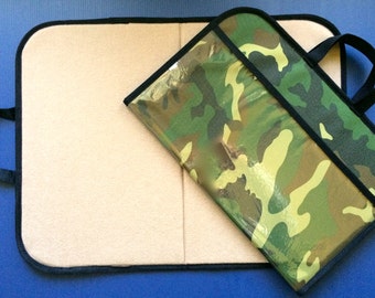 Großes Filz- / Flanellboard mit Griffen und Ablage 18X26 Green Camo