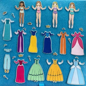 Felt Princess Dress up Dolls - Etsy