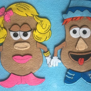 Sweet Potatoes Felt Board Set. Mr. & Mrs. Potato Head.   FEELINGS . 75+ pieces