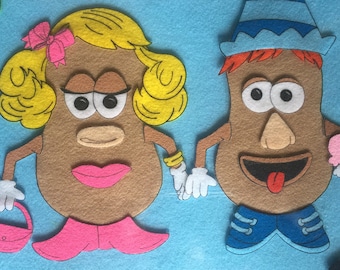 Sweet Potatoes Felt Board Set. Mr. & Mrs. Potato Head.   FEELINGS . 75+ pieces