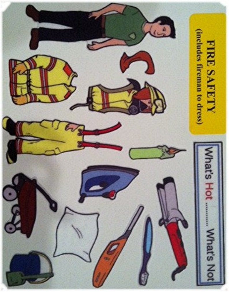 Fire Safety Felt / Flannel Board Set Includes Fireman to Etsy