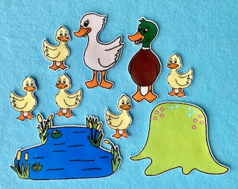 5 Little Ducks Felt /  Flannel Board Set