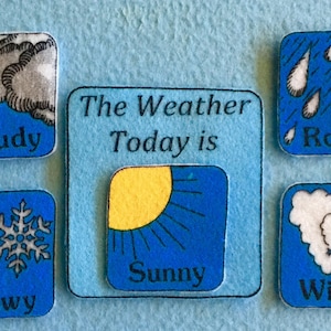 The Weather Bears Felt Board Set. Includes 2 adorable bears to dress. 75 pieces Bild 4