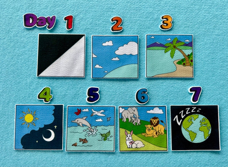 Story of Creation Felt/ Flannel Board Set. Bible Stories. Sunday School ...