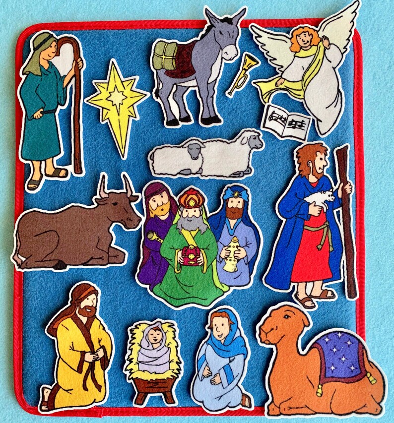 Nativity Felt Flannel Board Set Christmas Story Birth Of Etsy Nativity Felt Flannel Board Set Christmas Story Birth Of Etsy