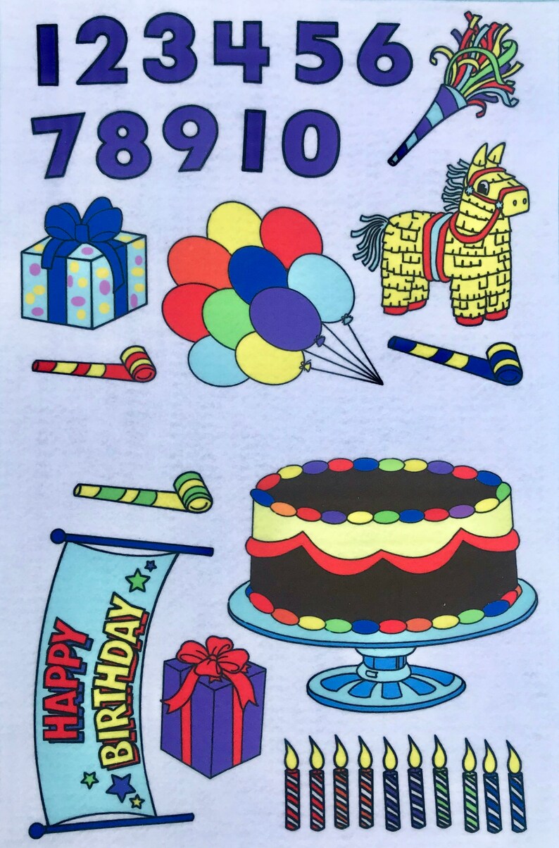 Happy Birthday Felt Board /flannel Board Set/ English & Etsy