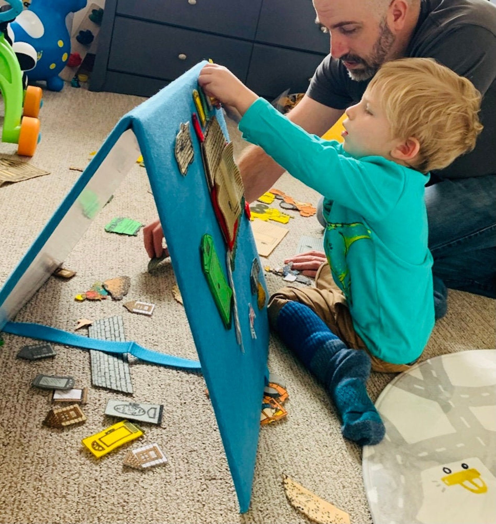 Felt Board Construction Set. Includes Trucks Tractors Etsy