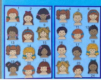 Felt Dolls 7.5" - You PICK your own skin tone & hair color.