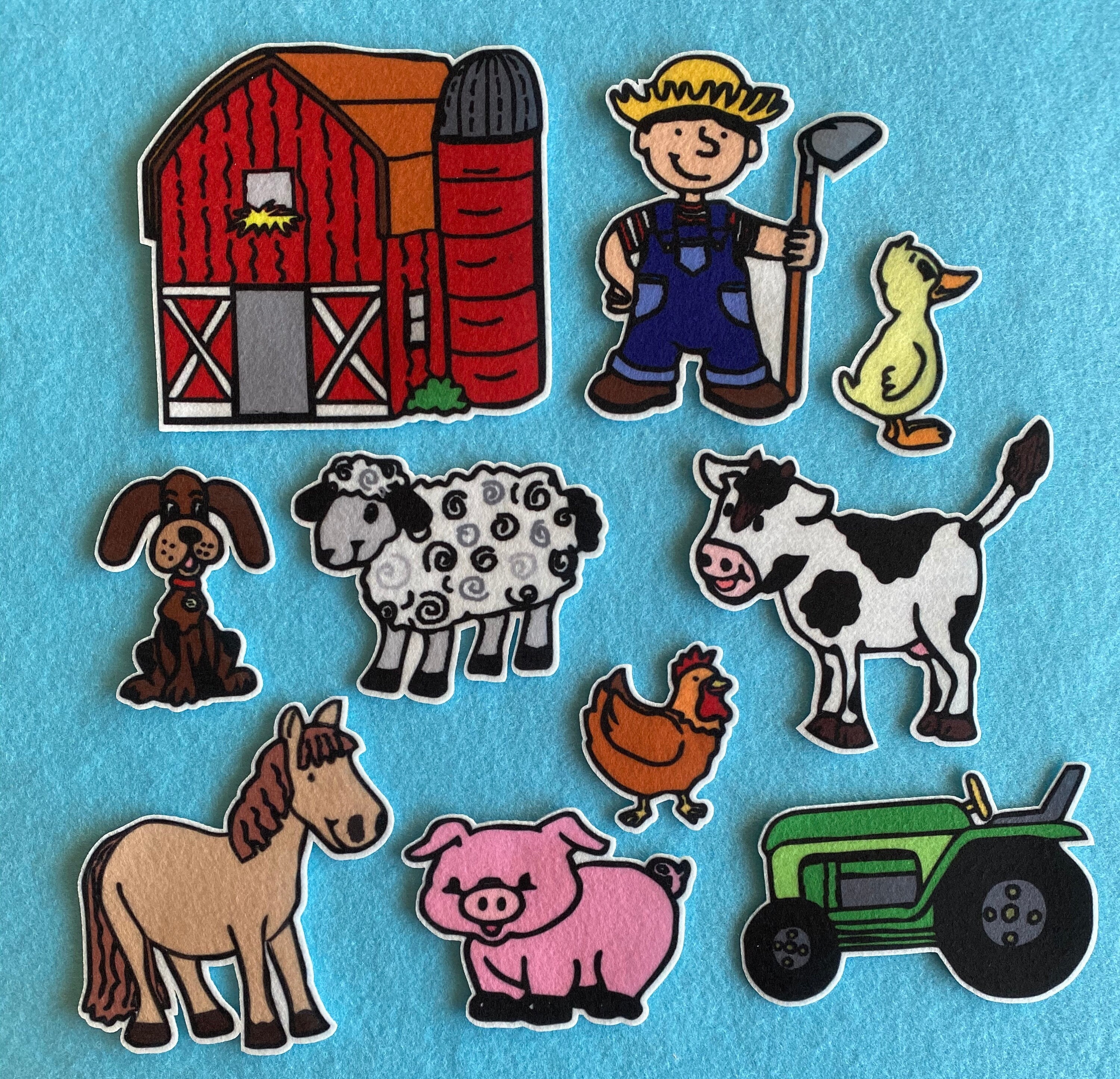 Old MacDonald Had a Farm Felt  Board Set  - Flannel Board Stories w animals. Preschool
