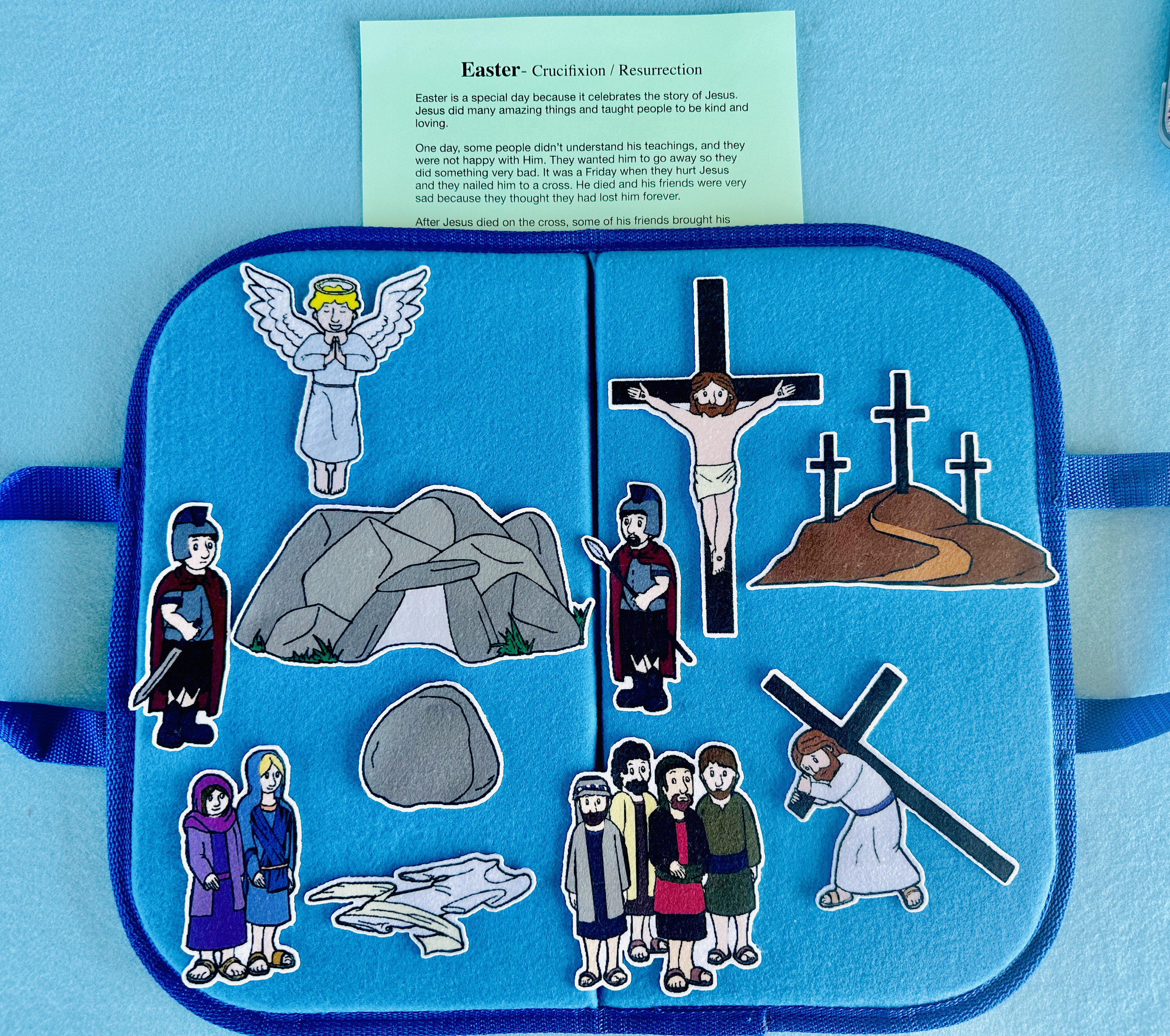 Buy Easter Crucifixion Resurrection 19 Pc Felt Figures Bible Felt Flannel Board Story Set He Has Risen K