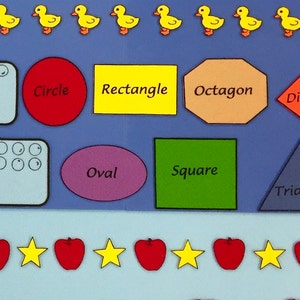 Basic Learning Skills Felt Board Set . Includes letters, numbers, colors, shapes etc. image 2