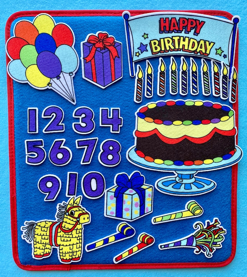 Happy Birthday Felt Board /flannel Board Set/ English & Etsy