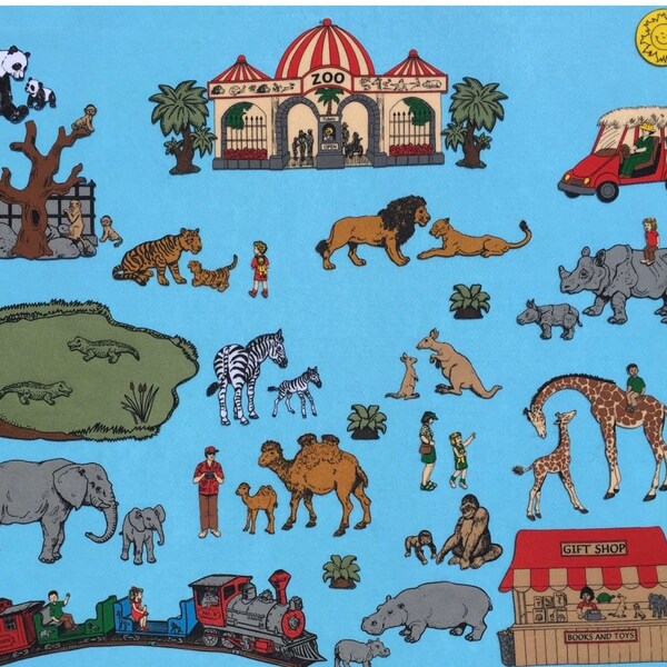 Zoo Friends Felt Board Set -- TONS of animals