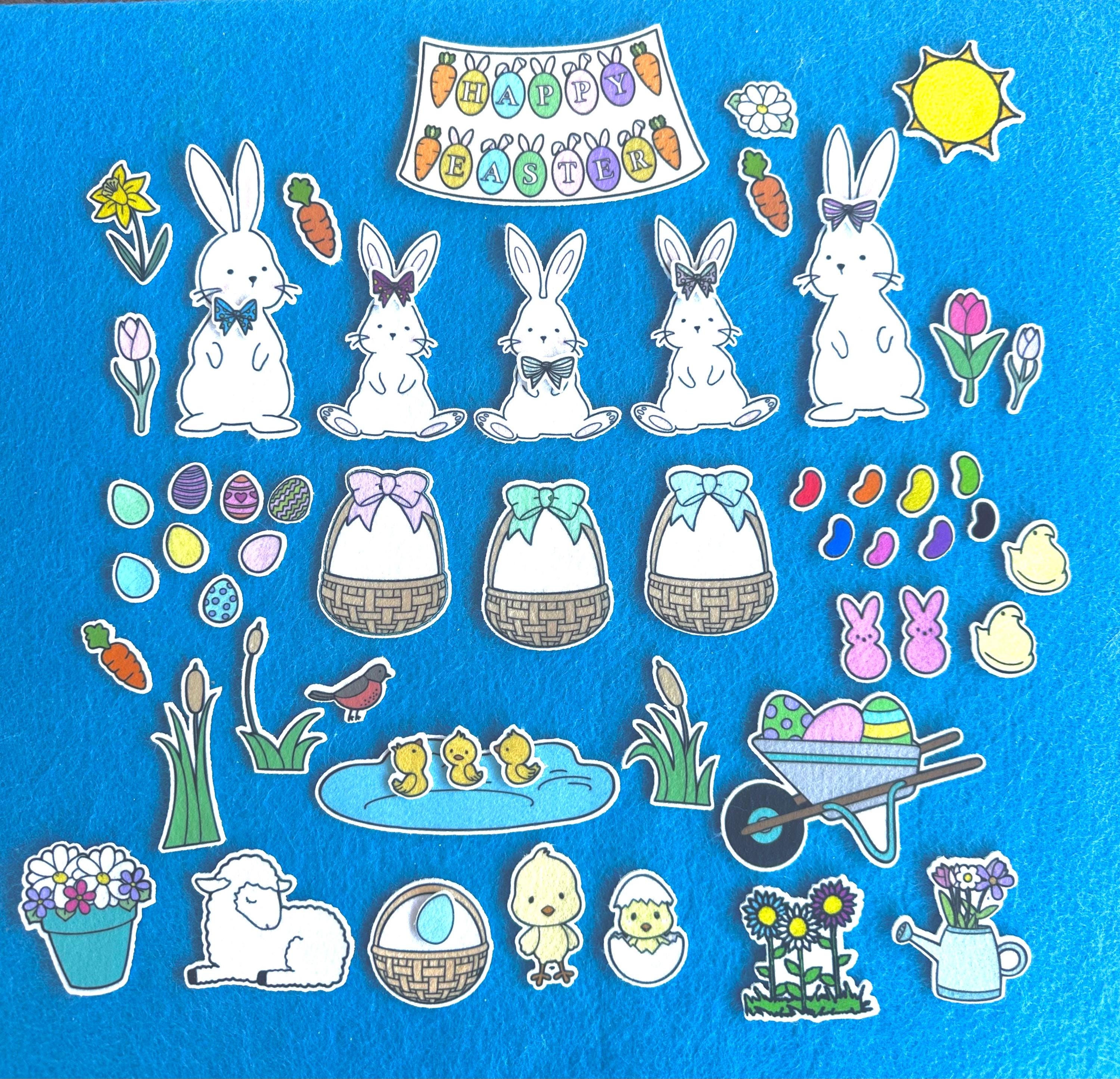 Easter Play Felt / Flannel Board Set. Easter Bunnies, Easter Bunny