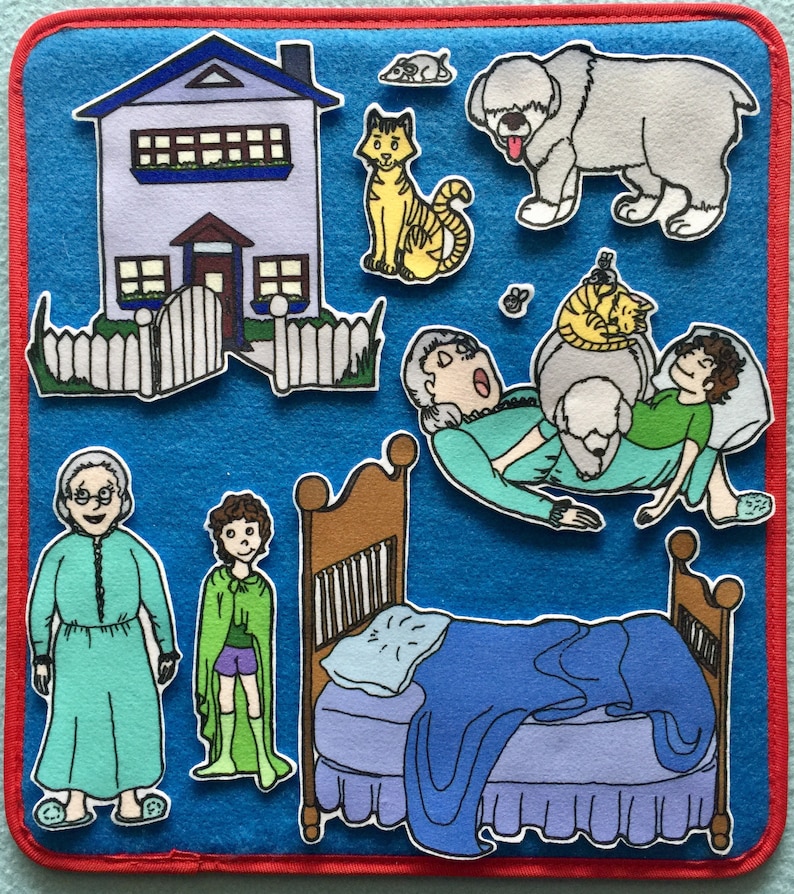 The Napping House Felt Board Story Teachers Story Time Etsy