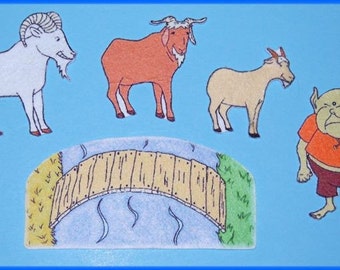 3 Billy Goats Gruff Felt / Flannel Board Set