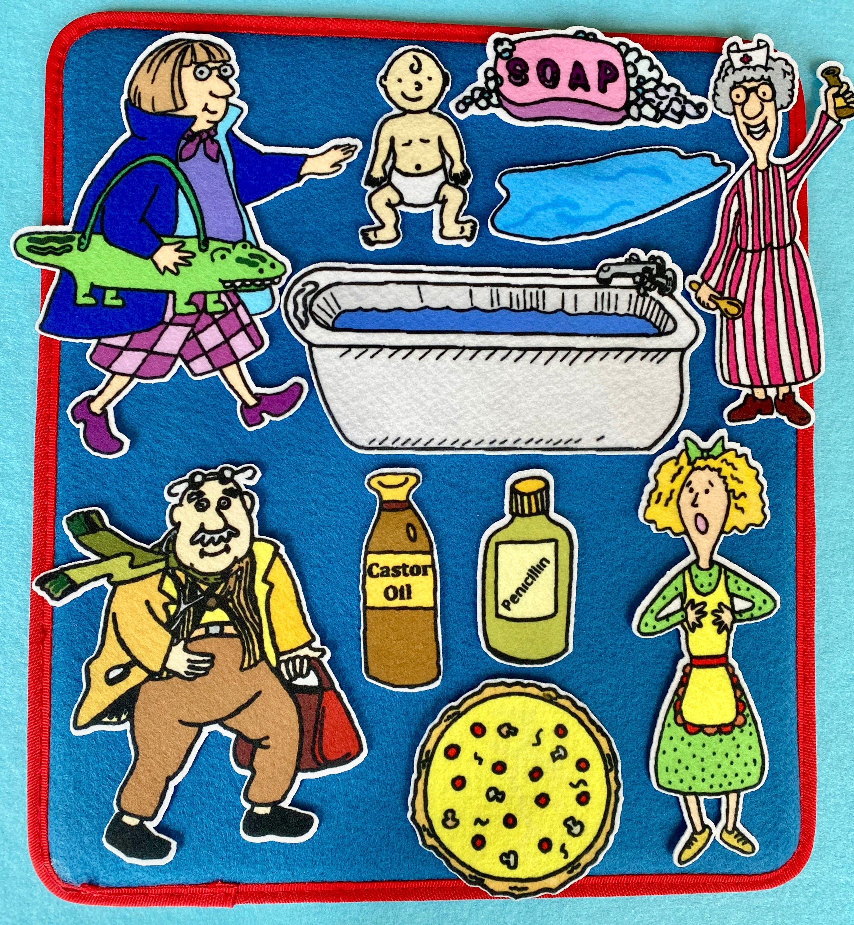 The Lady With the Alligator Purse Felt / Flannel Board Set