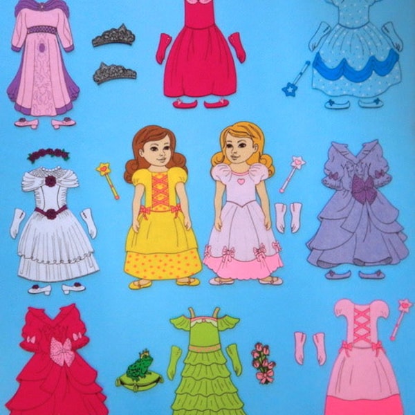 Pretty Princess - Felt Board Set - Felt Paper Dolls. SO CUTE