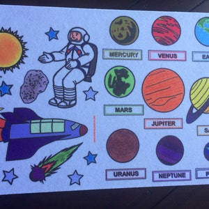 Space Adventures Solar System Felt Board Set Planets. Science . Home School activity image 4