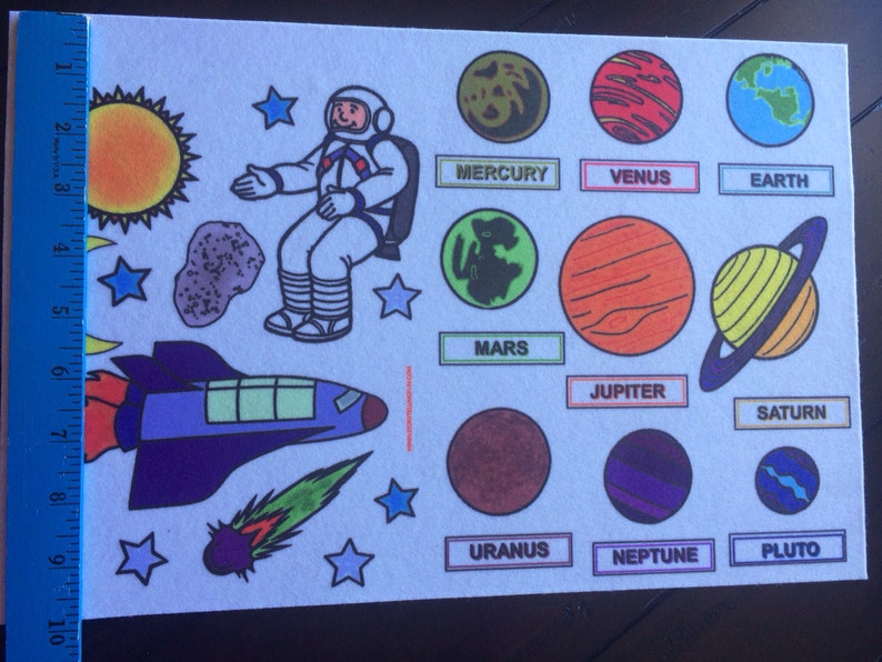 Space Adventures Solar System Felt Board Set Planets. Science . Home School activity image 4