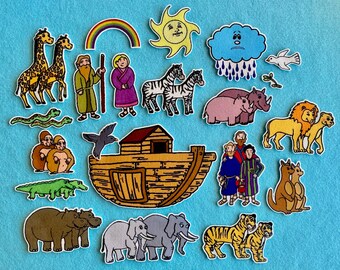 Noah's Ark Bible Story Felt / Flannel Board Set - Great for Sunday School