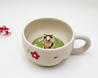 Custom Dog Cup custom pet mug ceramic peekaboo mug/hidden animal coffee mug/Custom Cat and Dog Ceramic Mug/Gift For Dog Owner/dog mug