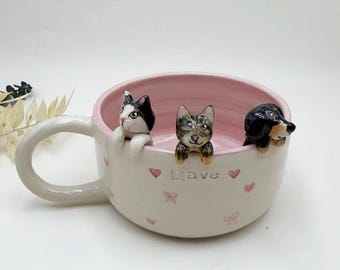 Custom Pet Mug Pet Name Personalized Dog Mug Dog Mom Mug Personalized Cat Dad Mug Handmade Ceramic Peekaboo Mug Memorial Gift for Pet Lovers