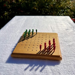Chinese Checkers Board with Pegs Handmade 2 Person