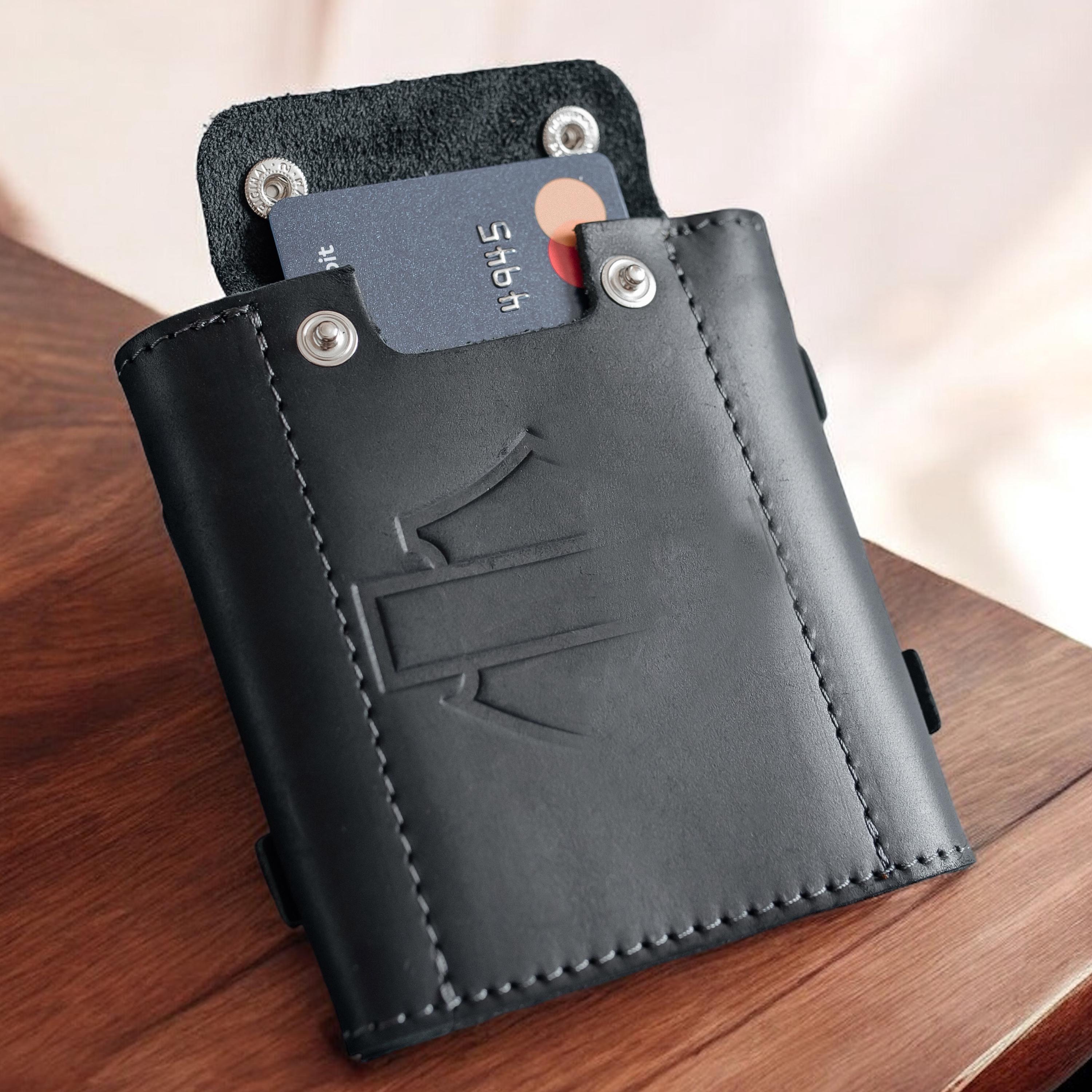Customizable Leather Wrist Wallet, Personalized Bracelet Wallet ...