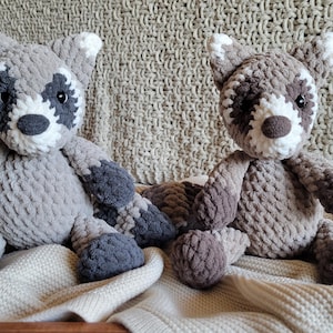 Raccoon Crochet Plushie | Ready to Ship  | Baby Toddler Gift | Raccoon Toy for Kids | Raccoon Stuffed Animal