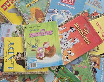 Little Golden Books - Disney Animal Tales - Favorite Movie Characters - Copyright Dates 1941 to 1998 - Printed in USA