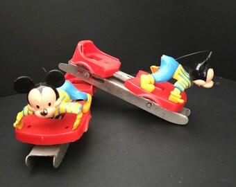 Vintage Mickey Mouse Bob Skates by KUSAN - 1970s - Learn to Skate - Made in USA