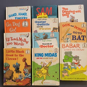 Dr. Seuss Bright and Early et Beginner Books/Perkins, Eastman, Brunhoff, Gurney/Matte/Droits d&#39;auteur 1958 - 1973/Cat in Hat Library/États-Unis