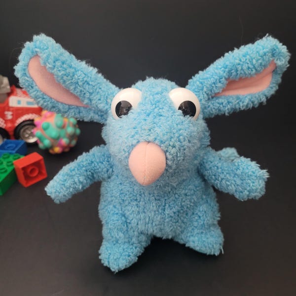 RARE Tutter Mouse Plush Toy/Jim Henson's Bear in the Big Blue House Stuffy/Fisher Price Mattel/Vintage 1990s/Made in China