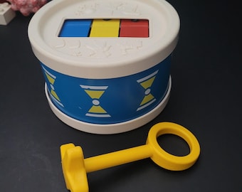 Fisher Price #421 Xylophone Drum/Vintage Toddler Toy/Classic Fisher Price/Nostalgia/Childhood Memories/Made in USA